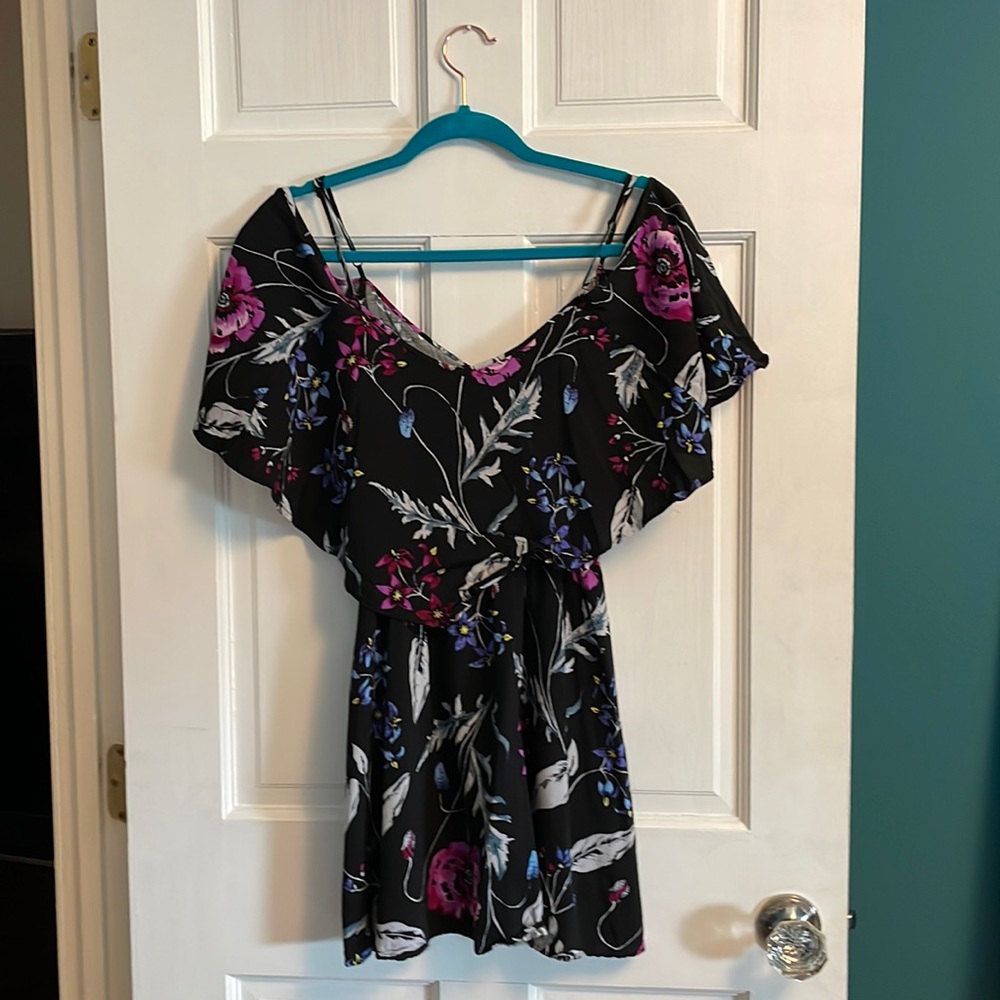 Cold shoulder floral dress